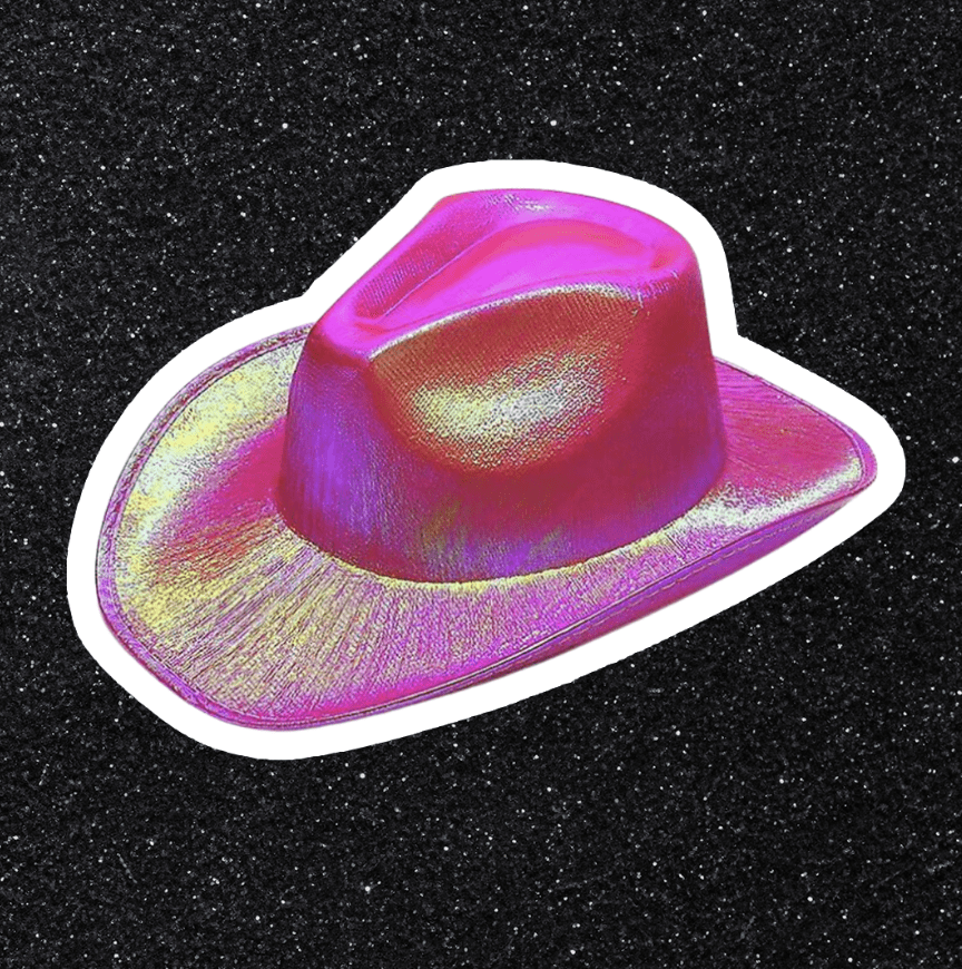Sombrero vaquero holográfico
