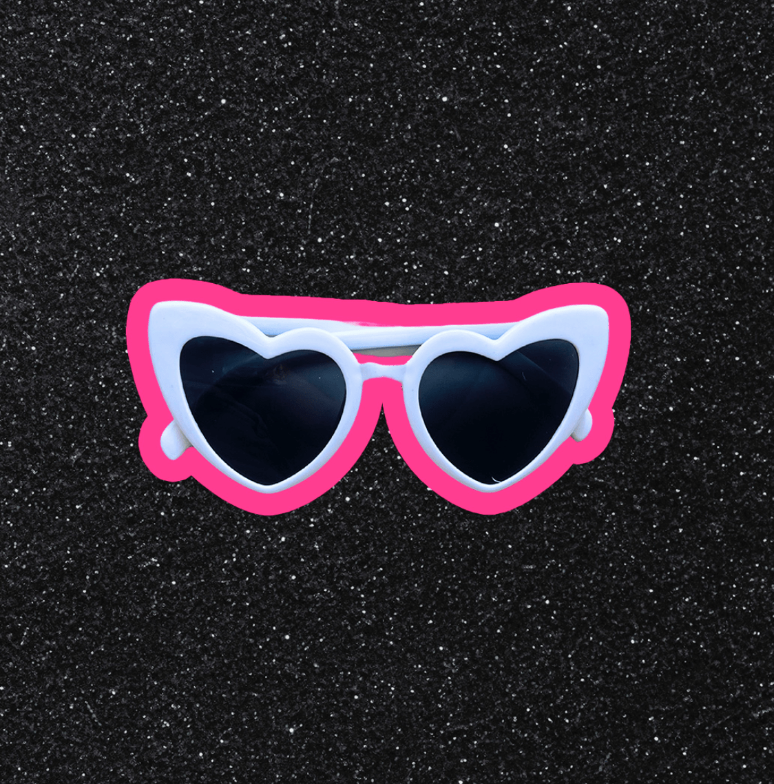 Gafas corazon blanco